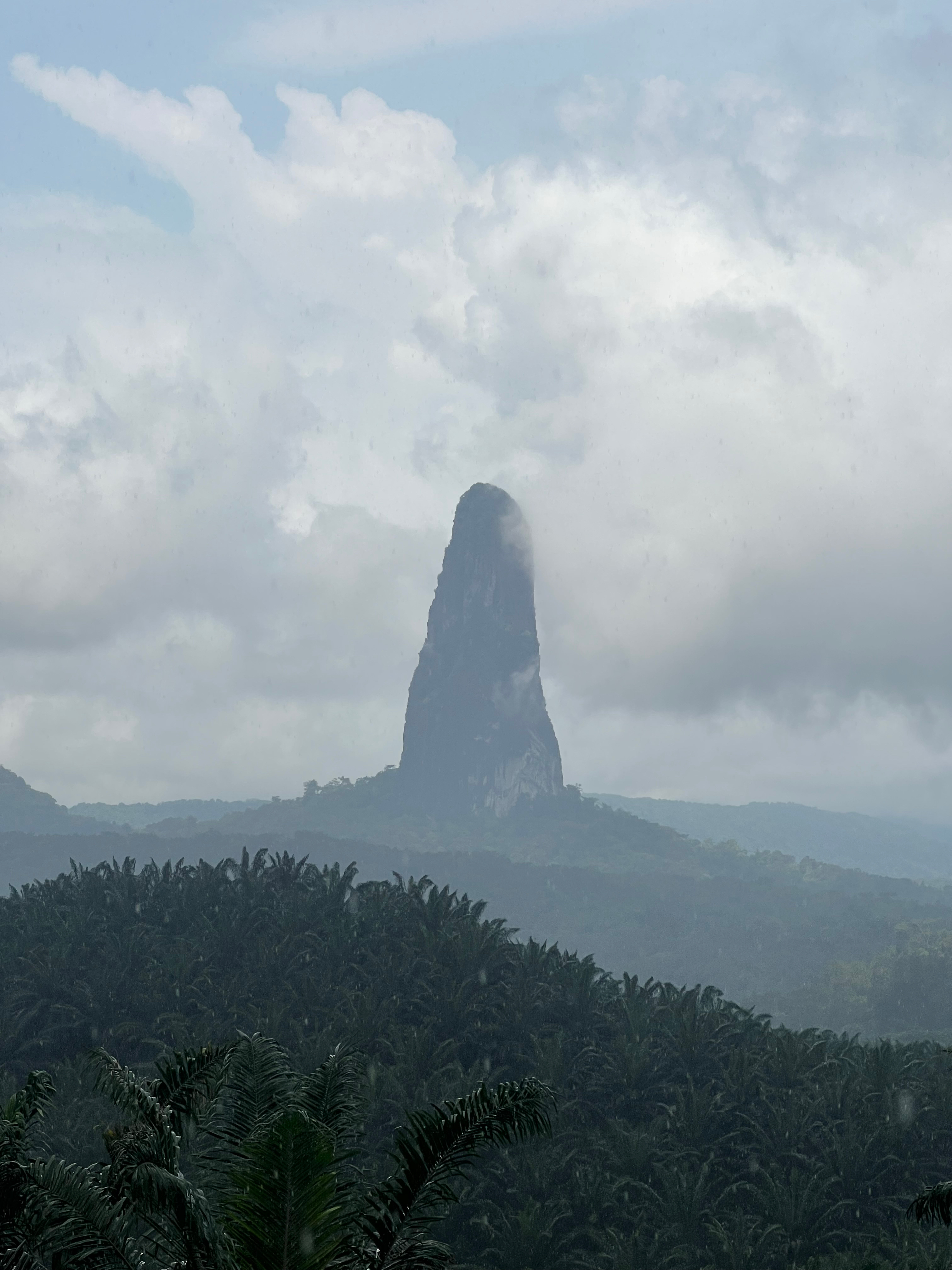 São Tomé landscape with Pico Cão Grande